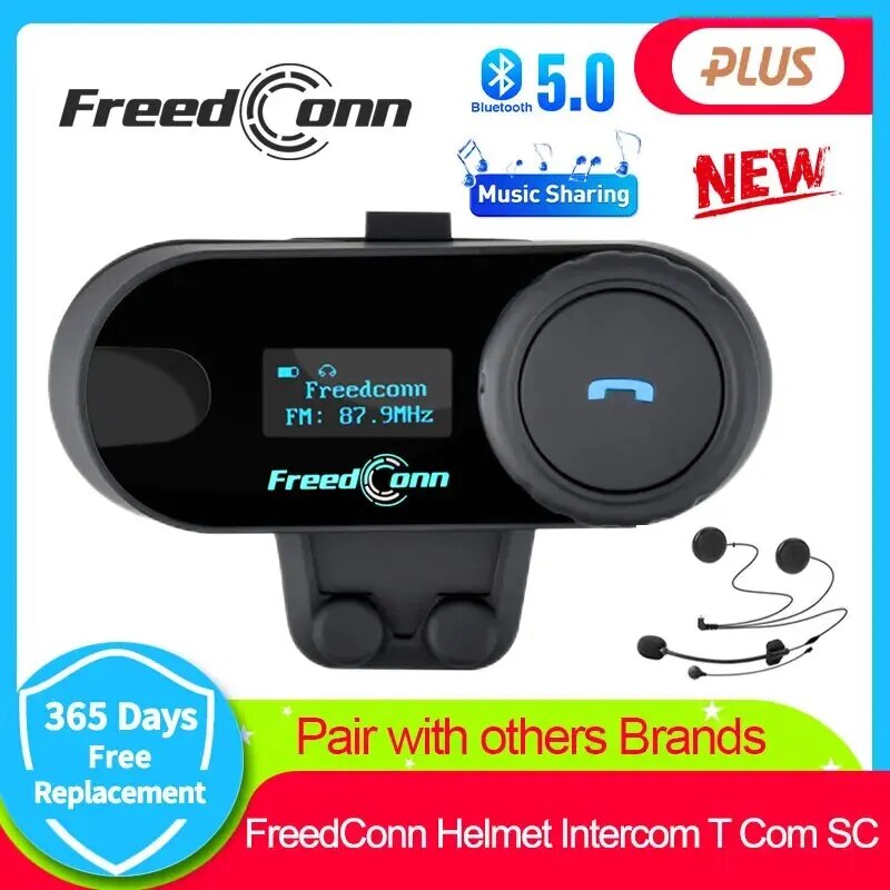 Freedconn Motorcycle Intercom Bluetooth Headset