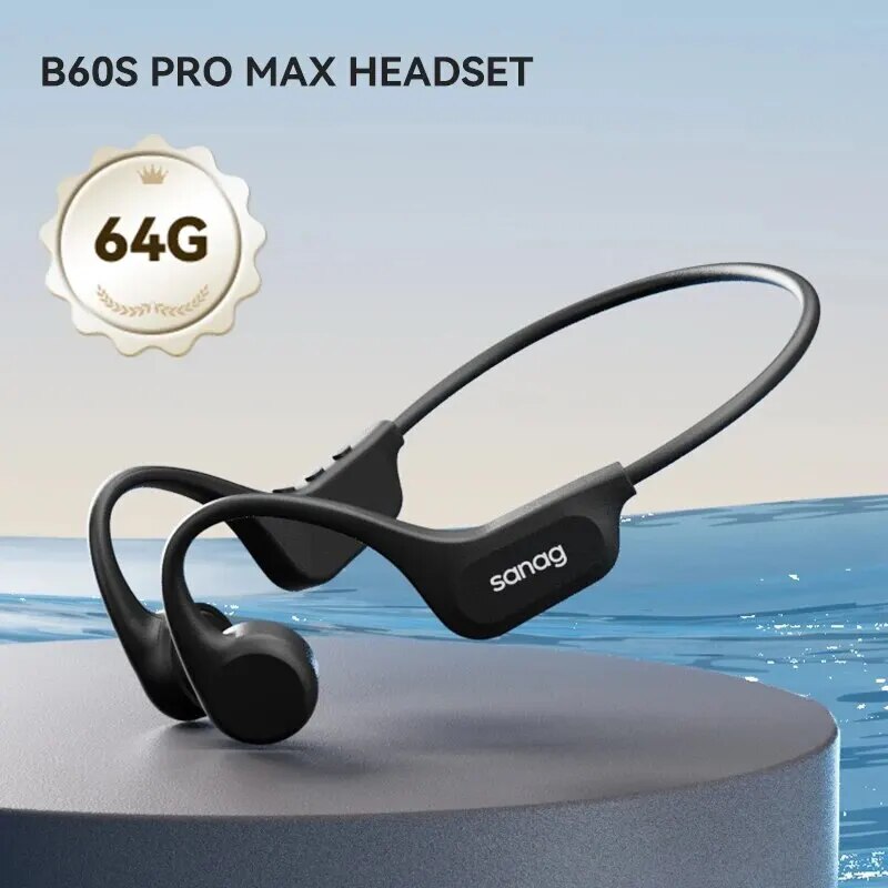 64GB Waterproof Bone Conduction Wireless Headphones