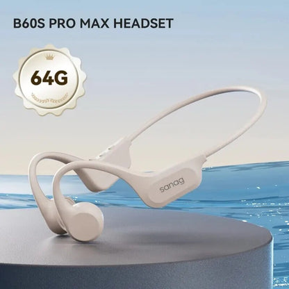 64GB Waterproof Bone Conduction Wireless Headphones