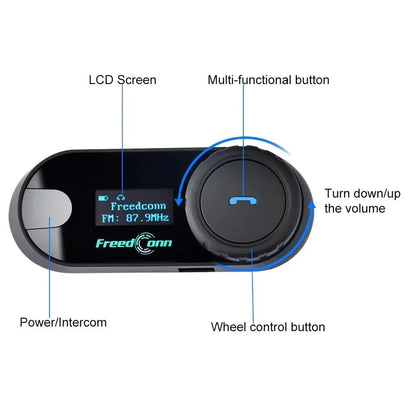 Freedconn Motorcycle Intercom Bluetooth Headset