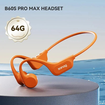 64GB Waterproof Bone Conduction Wireless Headphones